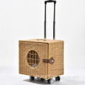 바퀴 강아지 고양이 캐리어 케이스 유모차 트롤리 애완 동물 캐리어 가방 여행 애완 동물 가방에 항공사 승인
